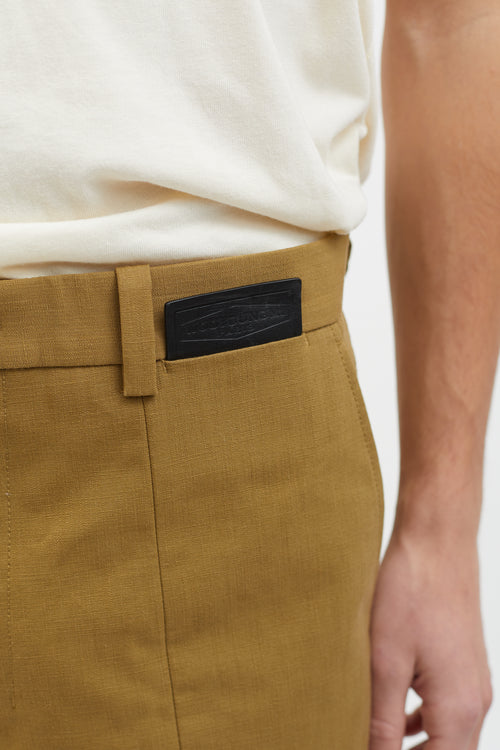 Wooyoungmi Brown Cotton Khaki Short