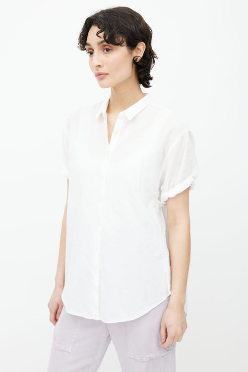 Xirena White Short Sleeve Button Up Shirt