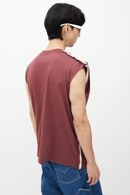 Y/Project Burgundy Multi Layered Tank Top