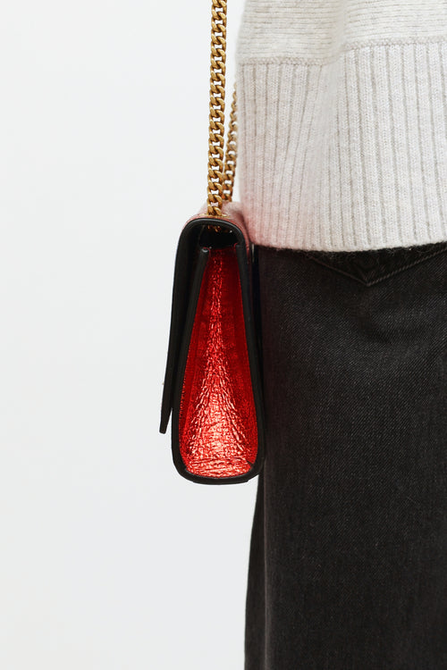 Saint Laurent Cherry Red Super Crack Kate Crossbody