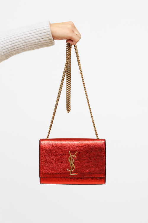 Saint Laurent Cherry Red Super Crack Kate Crossbody