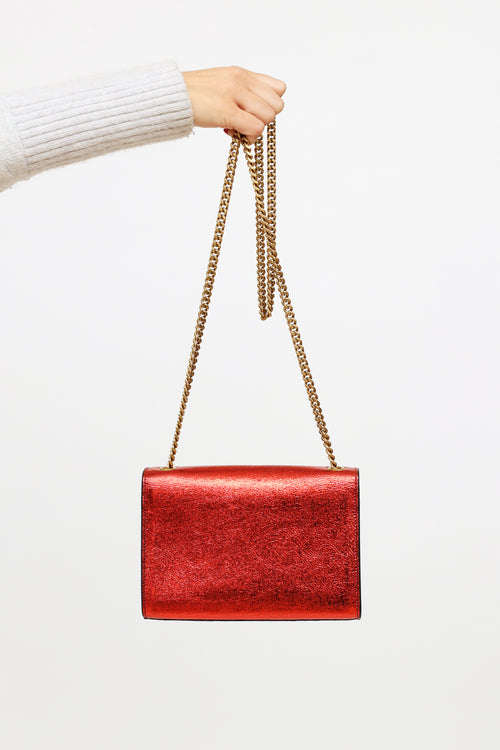 Saint Laurent Cherry Red Super Crack Kate Crossbody