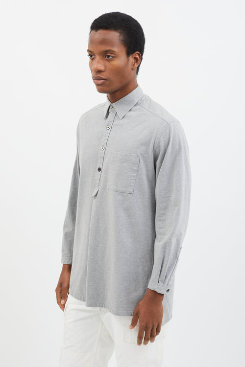 Y
s Grey Long Sleeve Polo Shirt