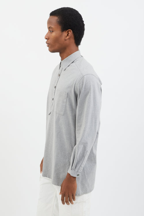 Y
s Grey Long Sleeve Polo Shirt