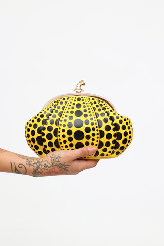 Yayoi Kusama Yellow Spotted Pumpkin Clutch