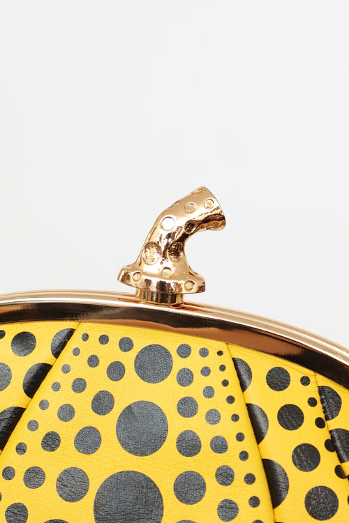 Yayoi Kusama Yellow Spotted Pumpkin Clutch