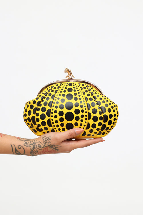 Yayoi Kusama Yellow Spotted Pumpkin Clutch