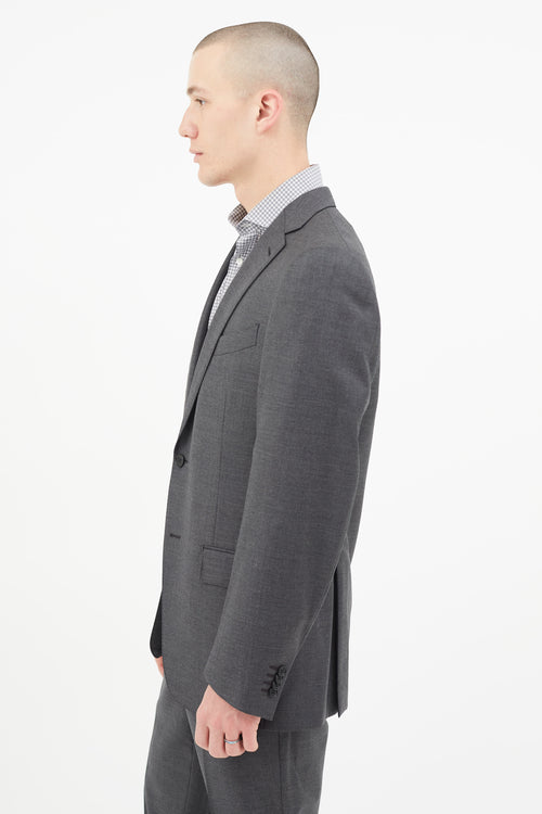 Zegna Grey Wool Two Piece Suit