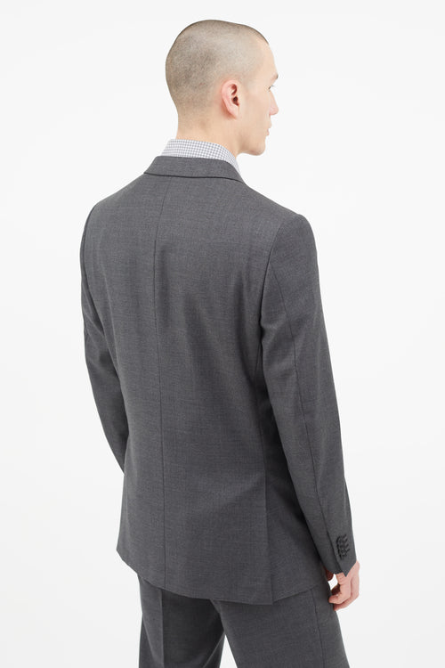 Zegna Grey Wool Two Piece Suit