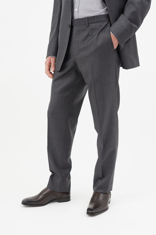 Zegna Grey Wool Two Piece Suit