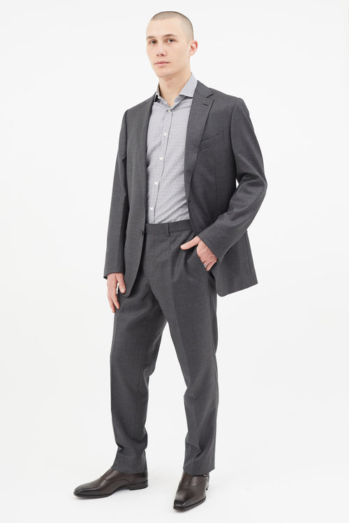 Zegna Grey Wool Two Piece Suit