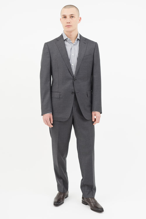 Zegna Grey Wool Two Piece Suit