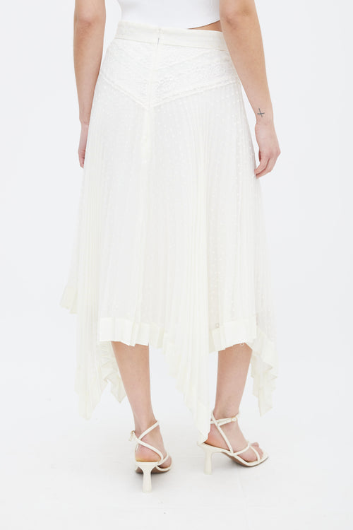 Zimmermann Ivory Lace Polka Dot Skirt