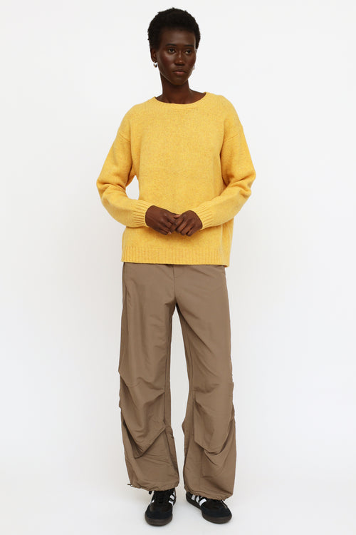 Acne Studios Yellow Wool Knit Sweater