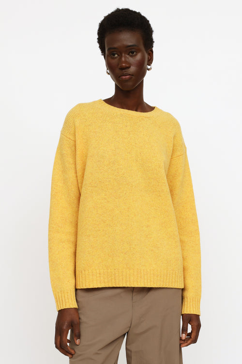 Acne Studios Yellow Wool Knit Sweater