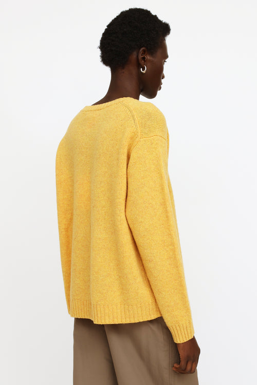 Acne Studios Yellow Wool Knit Sweater