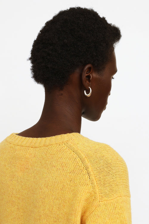 Acne Studios Yellow Wool Knit Sweater