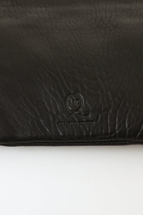 Alexander McQueen Black Leather Zip Pouch