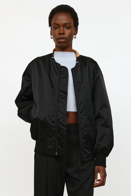 Balenciaga Black Scarf Bomber Jacket