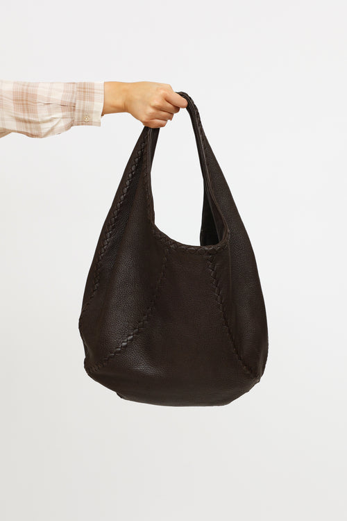 Bottega Veneta Brown Leather Shoulder Bag