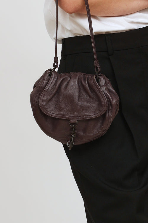 Purple Flap Shoulder Bag