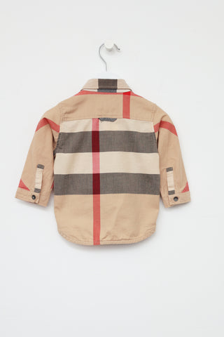 Burberry Kids Check Button-Up Shirt