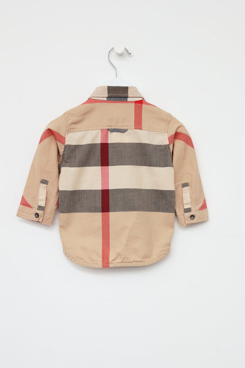 Burberry Kids Check Button-Up Shirt