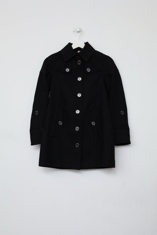 Burberry Black Foxley Hill Coat