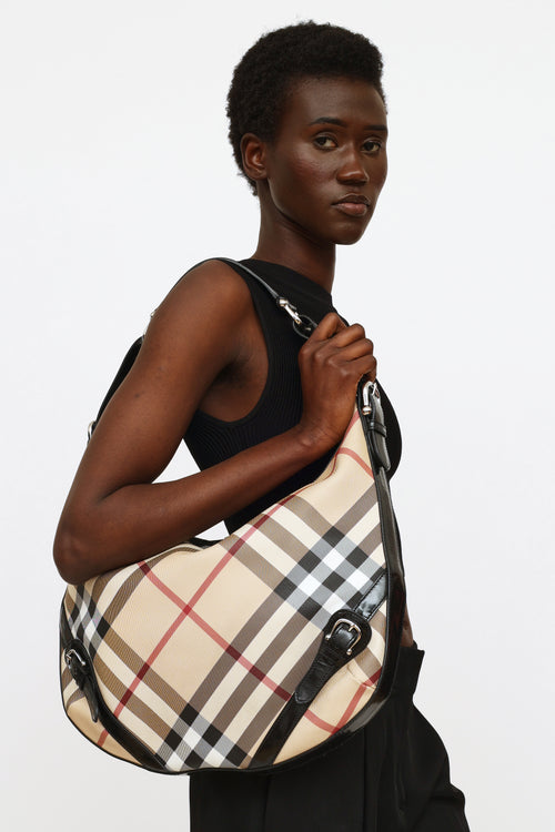 Burberry Nova Check Barton Shoulder Bag