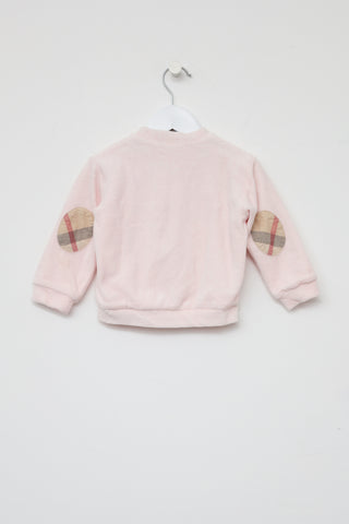 Burberry Kids Pink Velvet 2PC Tracksuit