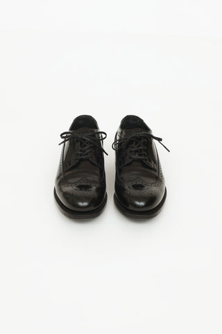 Celine Black Wingtip Oxfords