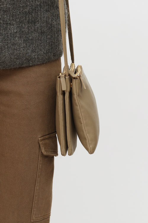 Celine Beige Trio Crossbody Bag