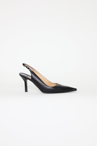 Black Patent Toe-Cap Pumps