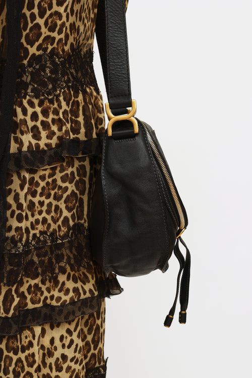 Chloé Black Leather Marcie Crossbody Bag