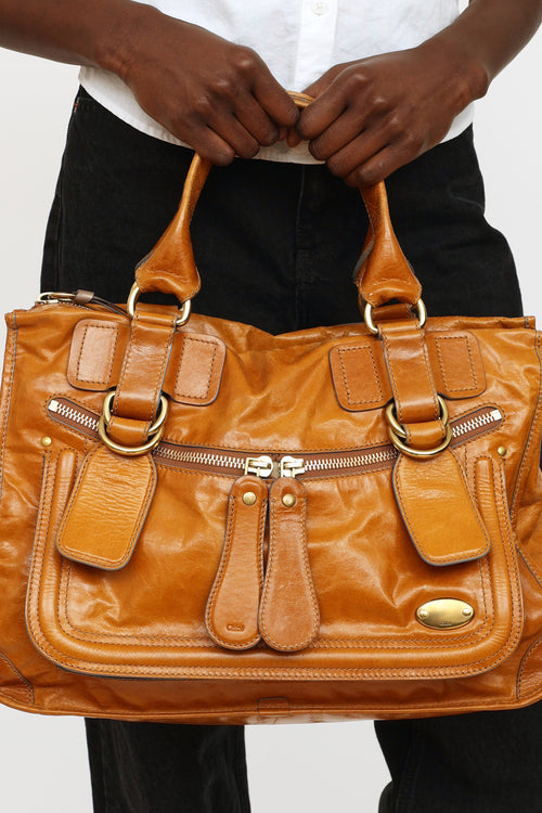  Brown Leather Bay Bag