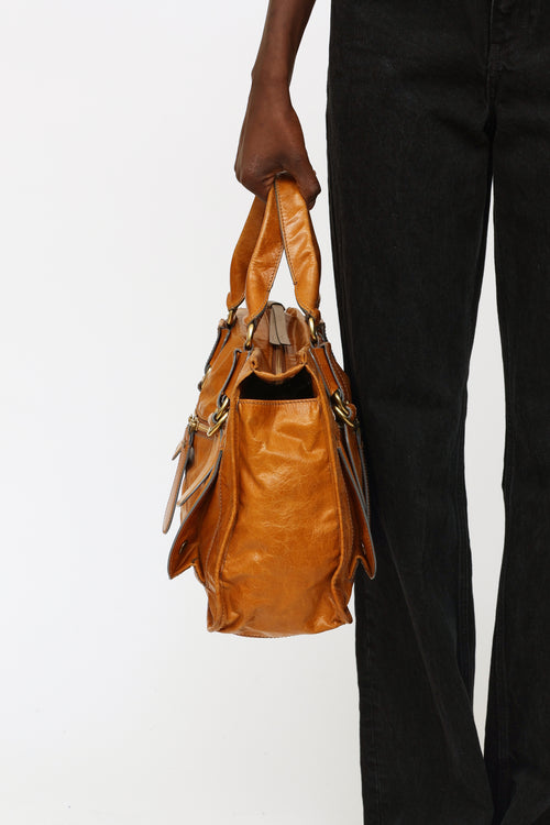  Brown Leather Bay Bag