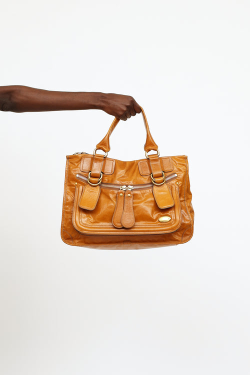  Brown Leather Bay Bag