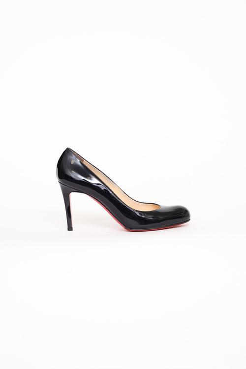 Christian Louboutin Black Patent Simple Pump