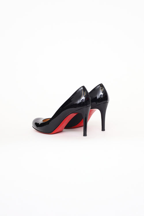 Christian Louboutin Black Patent Simple Pump