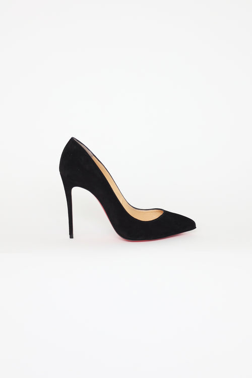 Christian Louboutin Black Suede Pigalle Pumps