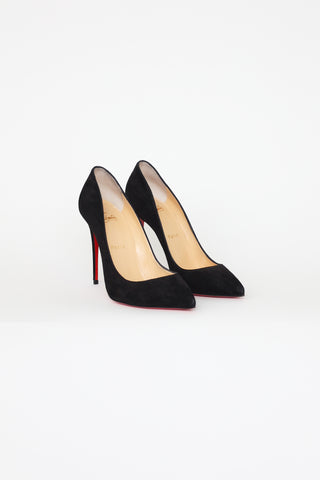 Christian Louboutin Black Suede Pigalle Pumps