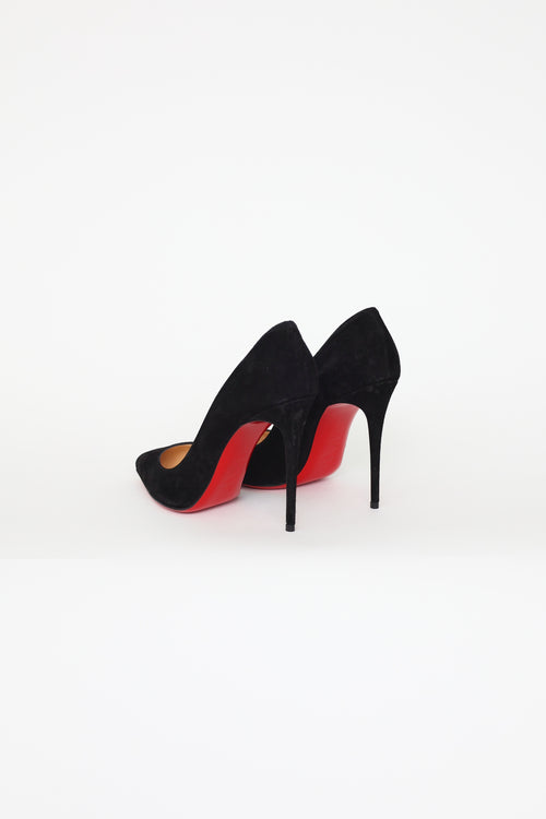 Christian Louboutin Black Suede Pigalle Pumps