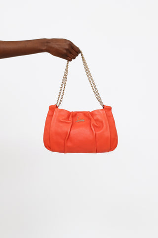 Christian Louboutin Orange Leather Chain Shoulder Bag