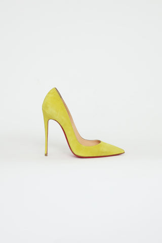 Christian Louboutin  Yellow Suede Kate  Pump