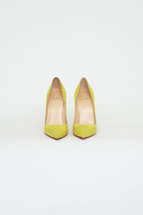 Christian Louboutin  Yellow Suede Kate  Pump