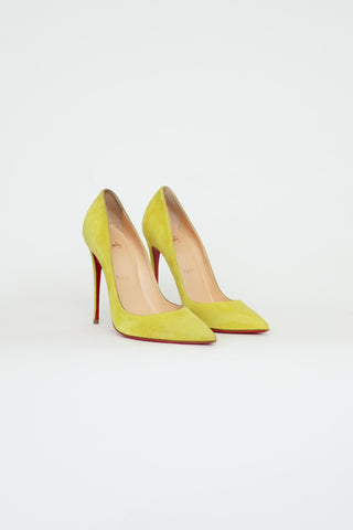 Christian Louboutin  Yellow Suede Kate  Pump