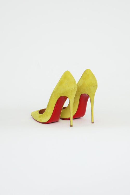 Christian Louboutin  Yellow Suede Kate  Pump