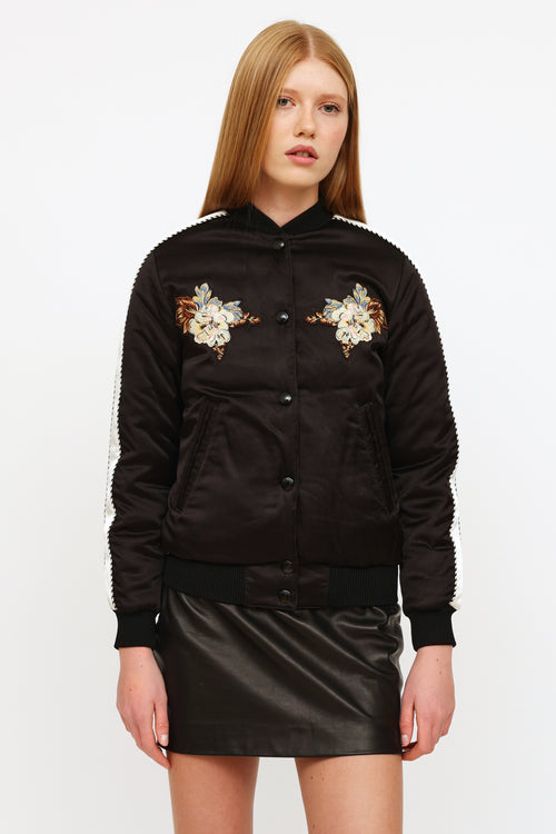 Coach Black 
Green Reversible Bomber Jacket