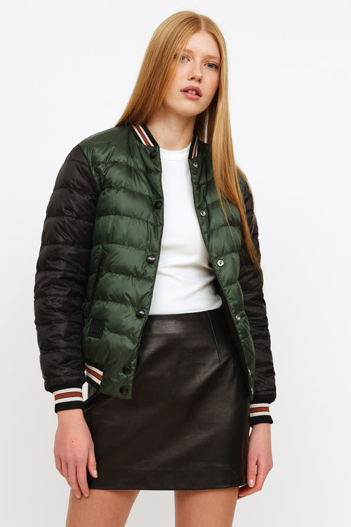 Coach Black 
Green Reversible Bomber Jacket