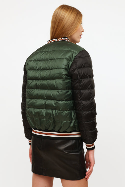 Coach Black 
Green Reversible Bomber Jacket